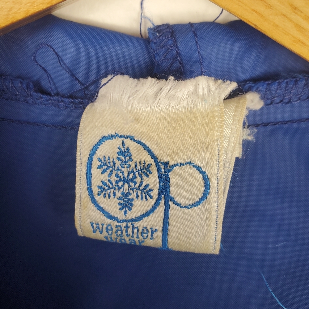 80s OP Blue Windbreaker with Rainbow Stripe. SMALL. #244 - Picture 3 of 15